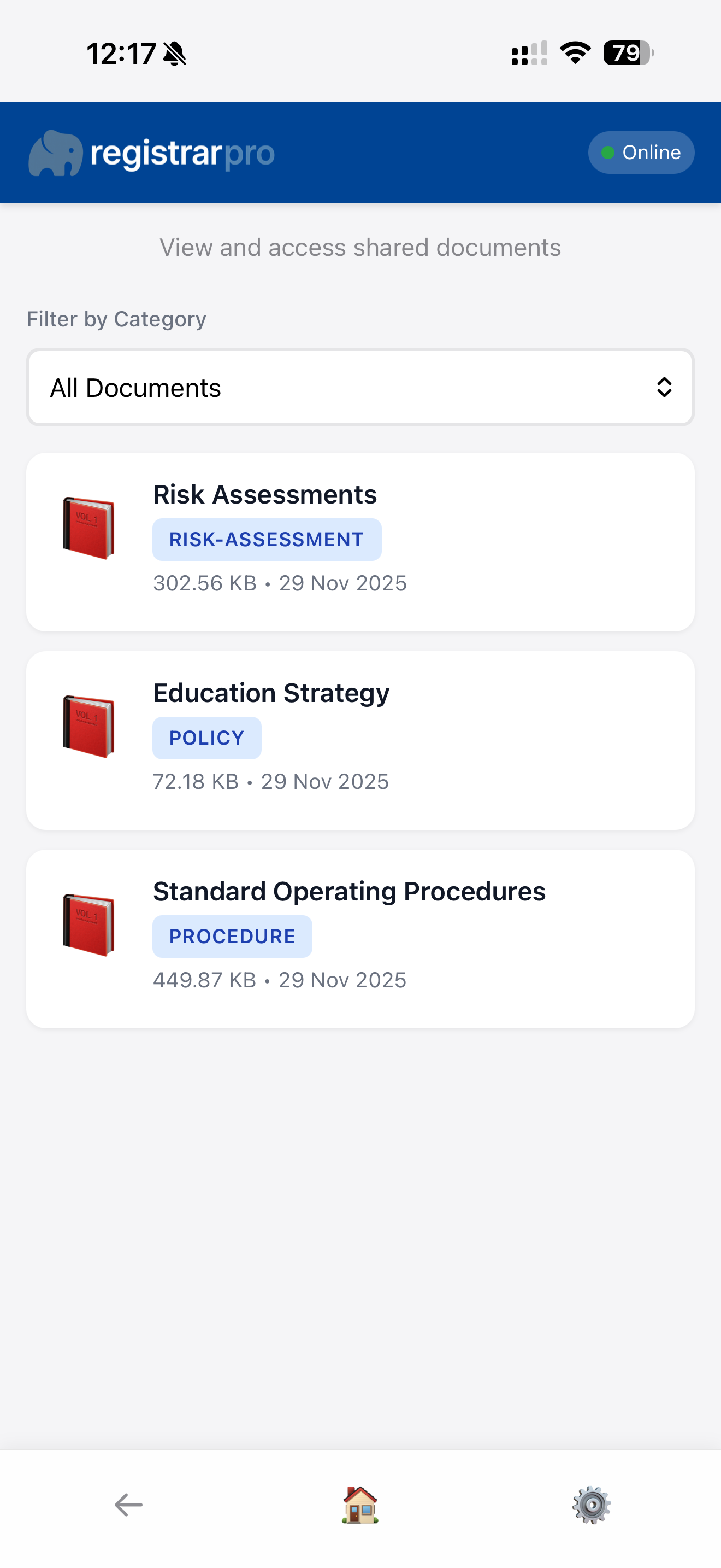 Document Centre List